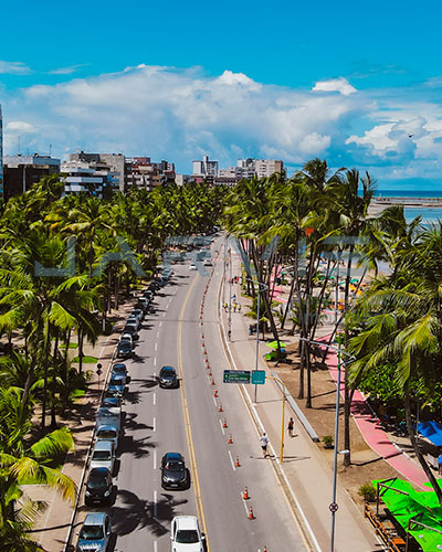 Rua Fechada da orla de Ponta Verde