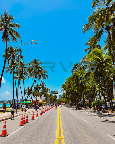 Rua Fechada da orla de Ponta Verde
